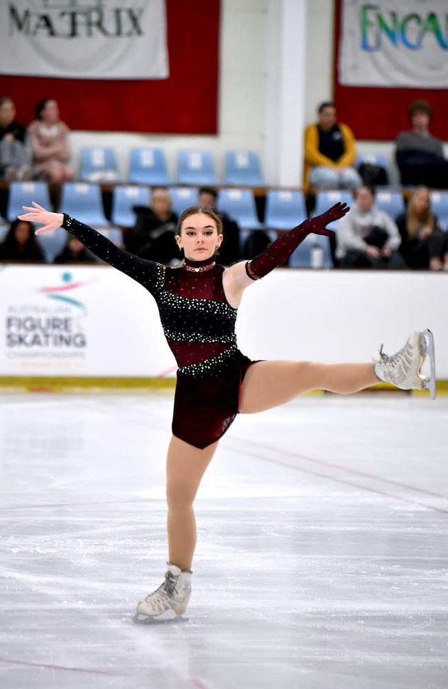 Emily-Jean Kelly from QLD Australian Figure Skating Championships in Brisbane. Thursday December 1, 2022. Picture, John Gass