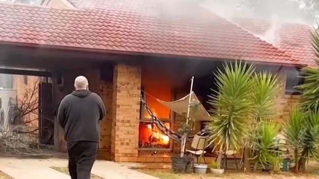 A Parafield Gardens man and his pet dog have escaped a blaze that broke out inside their unit. Picture: 7NEWS