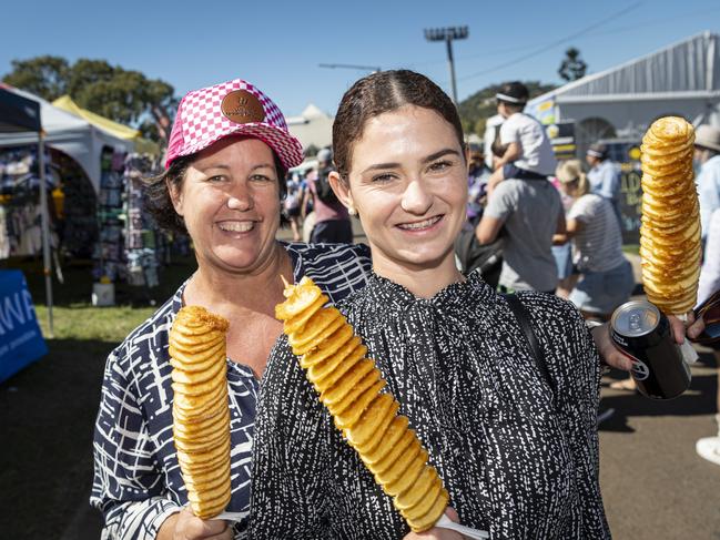 Marlene Reed (left) and Mary Richardson at the Toowoomba Royal Show, Friday, April 19, 2024. Picture: Kevin Farmer