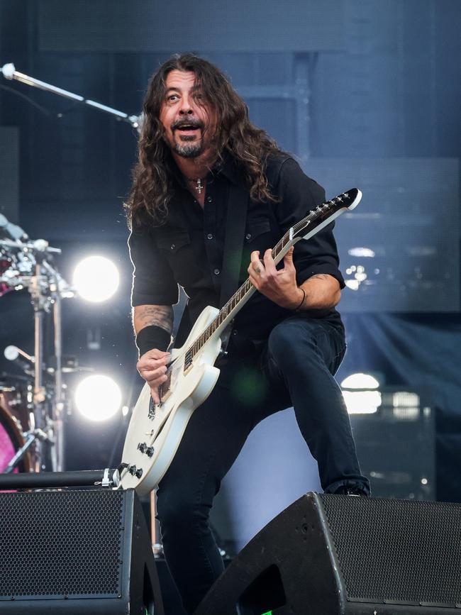 Dave Grohl perform on stage at London Stadium. Picture: Getty Images