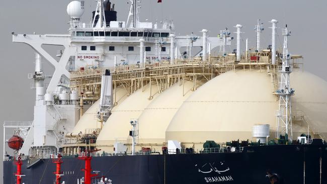 The Shahamah LNG tanker berthed at the Futtsu gas-fired thermal power plant in Japan. Picture: Bloomberg