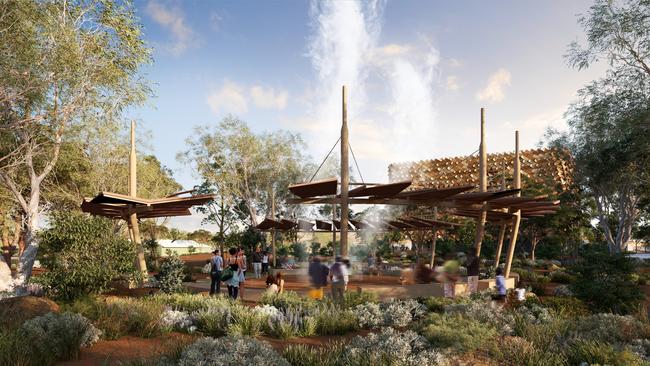 Artist impressions of the new Aboriginal and Torres Strait Islander Art Gallery of Australia to be built in Alice Springs.