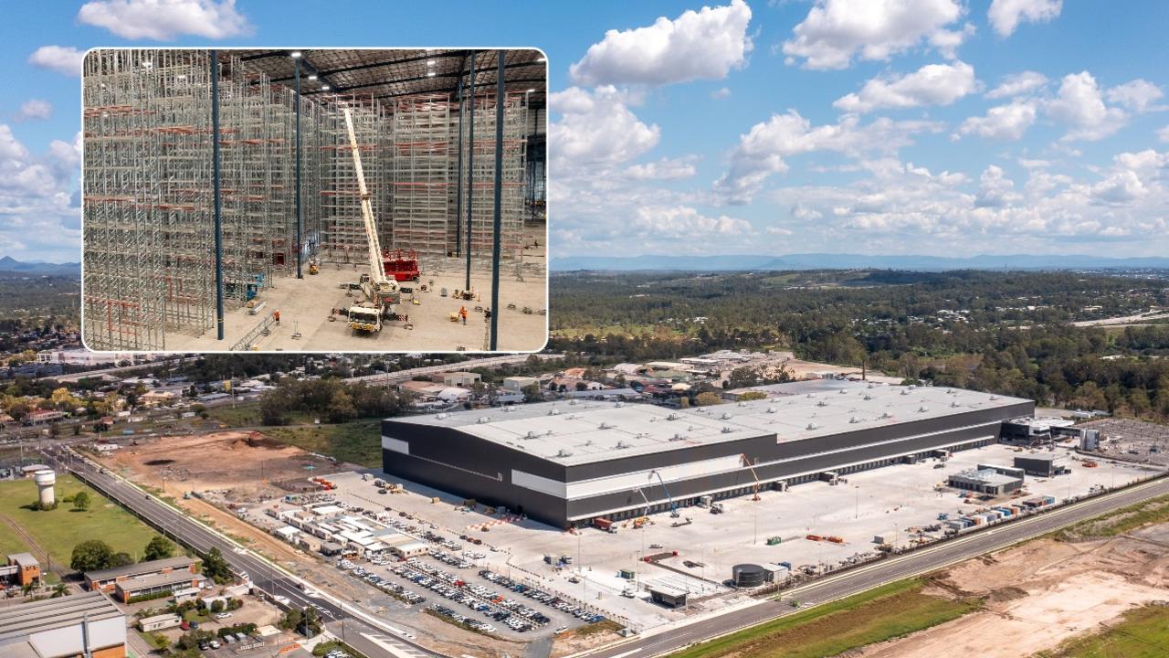 Construction of a huge Coles distribution centre in Redbank is nearing completion.