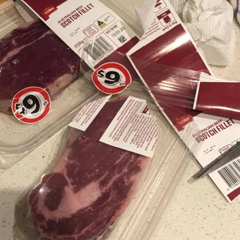 Coles impossible to open vacuum sealed meat packaging sparks