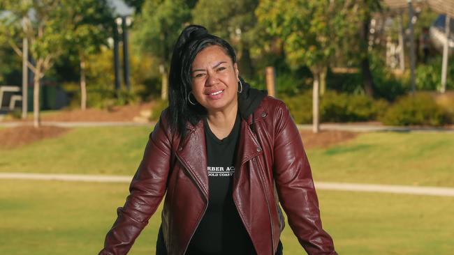 Toni Edwards holds a free community barbecue every Friday night in Pimpama where at risk teens can come to have a meal. Picture: Glenn Campbell