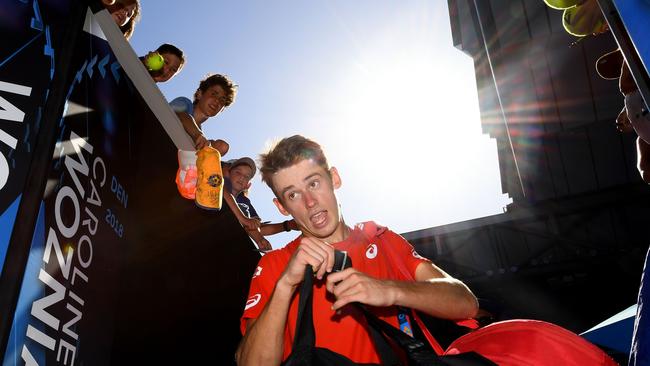 Alex de Minaur faces a qualifier in the second round of the Australian Open. Picture: Getty Images