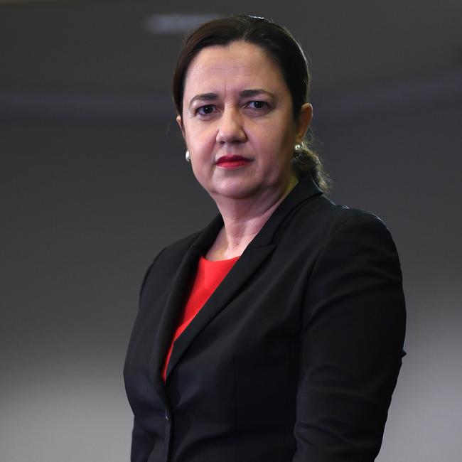 Premier Annastacia Palaszczuk during a press conference at Parliament House in Brisbane. Picture: AAP.