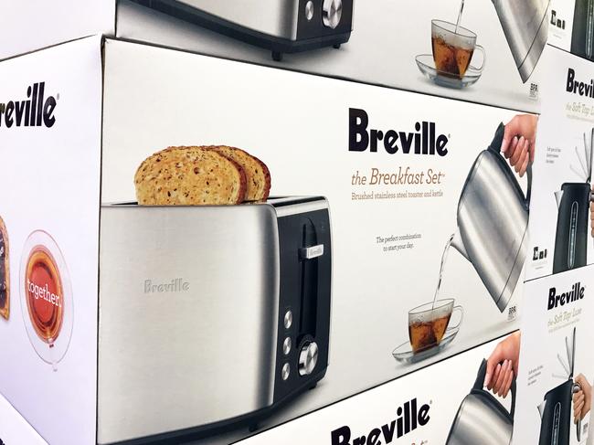 Breville products are seen on display at a store in Sydney, Thursday, August 15, 2019. (AAP Image/Stuart Condie) NO ARCHIVING