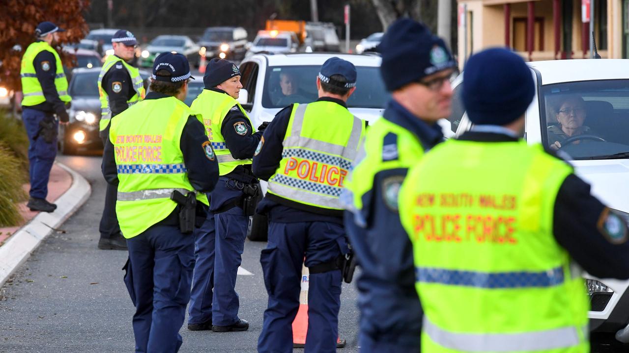 The border between Victoria and New South Wales is shut from today. Picture: AFP