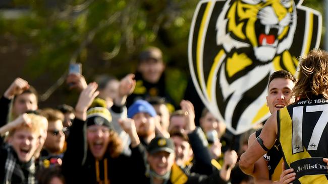 Mitcham fans take in the EFNL Division 1 grand final in 2023. Picture: Josh Chadwick