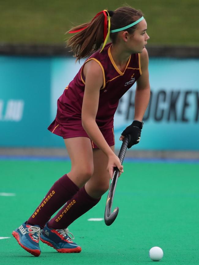 Sunshine Coast hockey star Sarah Chilton in action.