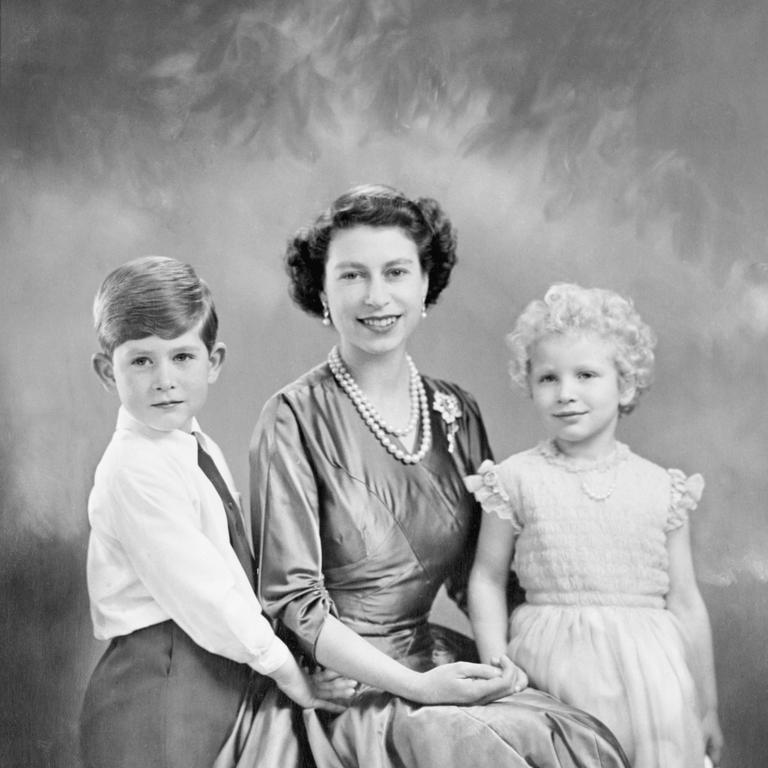 1954: Charles, Princess Elizabeth and Princess Anne. Picture: Bettman/Getty Images