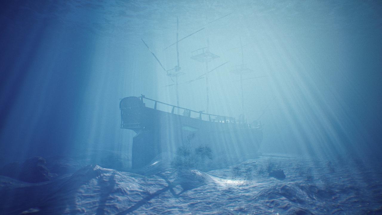 The Australian National Maritime Museum believes it has solved the mystery of the final resting place of Captain Cook’s Endeavour, which is shown here in a computer generated image. Picture: Australian National Maritime Museum