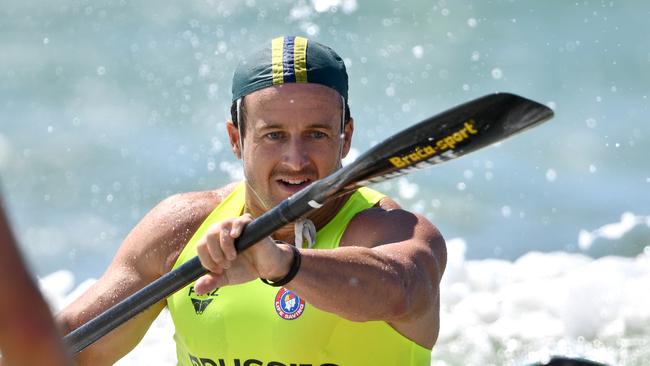 Retired Tokyo Olympic paddler Lachie Tame was knocked out in the semi-finals in tricky conditions.