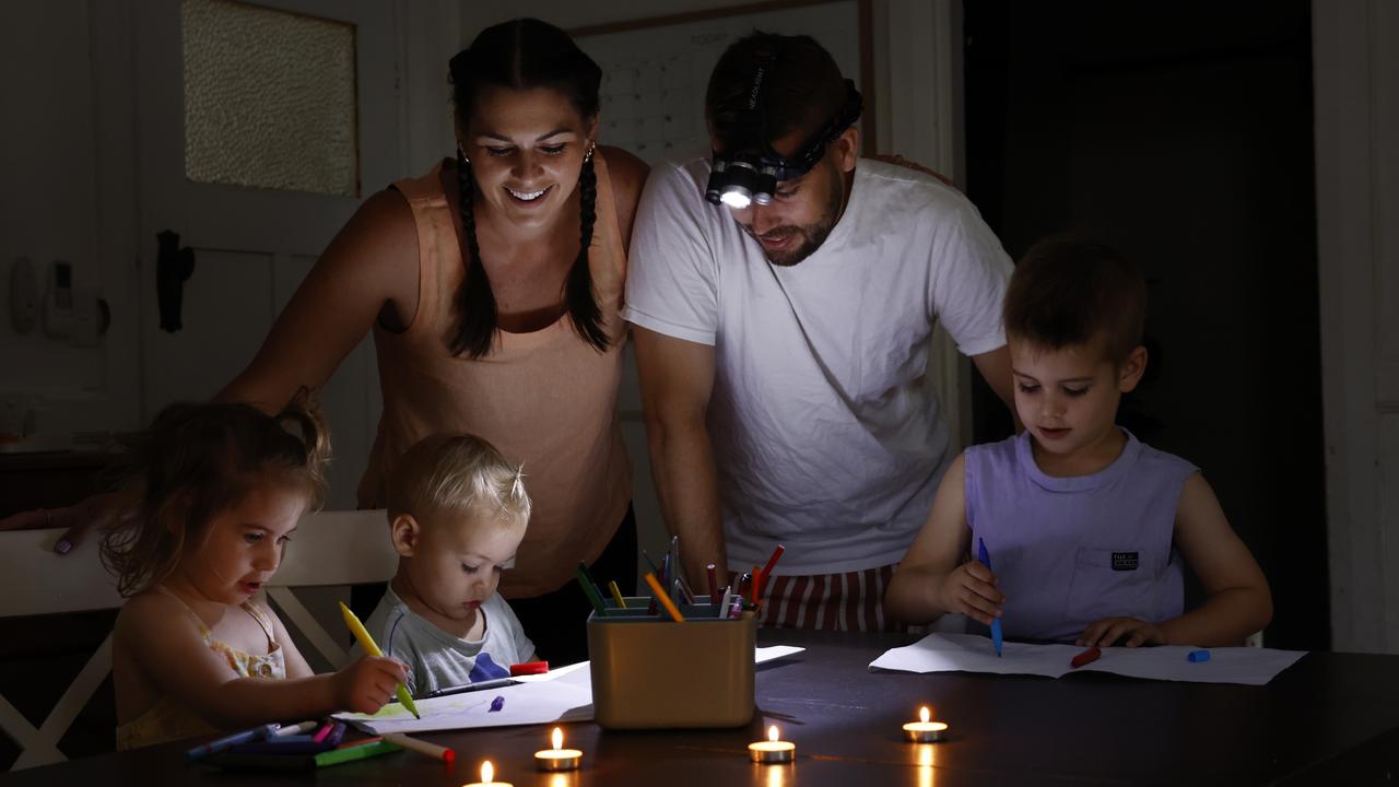 A family in Broken Hill had to endure electricity blackouts. Picture: Richard Dobson