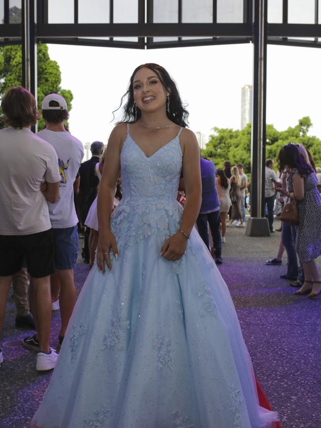 Madison Hampton at the Coomera Anglican College Formal at HOTA. Picture: Marcelo Lang.