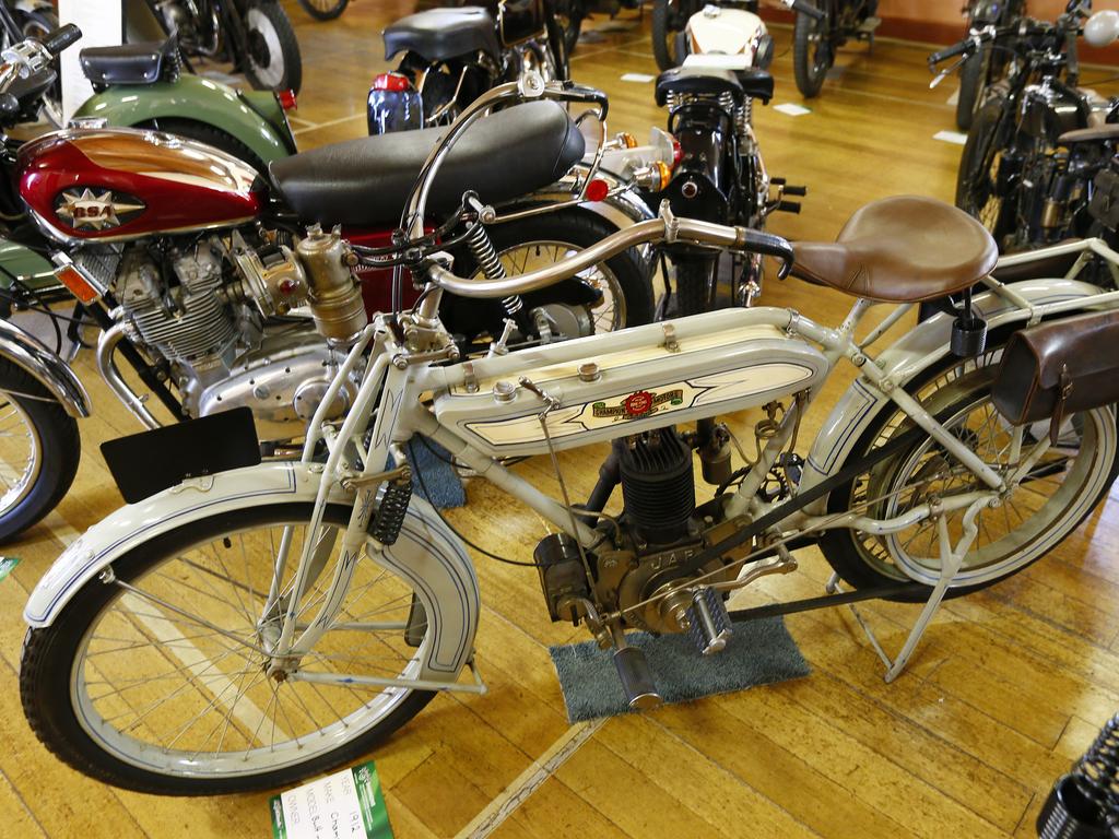 The Richmond Town Hall is hosting a Classic Motorcycle Show this week which features a Vincent Lightning motorcycle, owned by Peter Bender. Picture: MATT THOMPSON