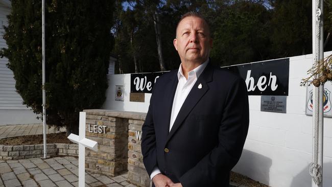 Andy McShane, president RSL Lenah Valley. He is disappointed in the RSL-backed 'vigil' involving the Tasmanian Symphony Orchestra on November 10, the day before Remembrance Day. Picture: Nikki Davis-Jones