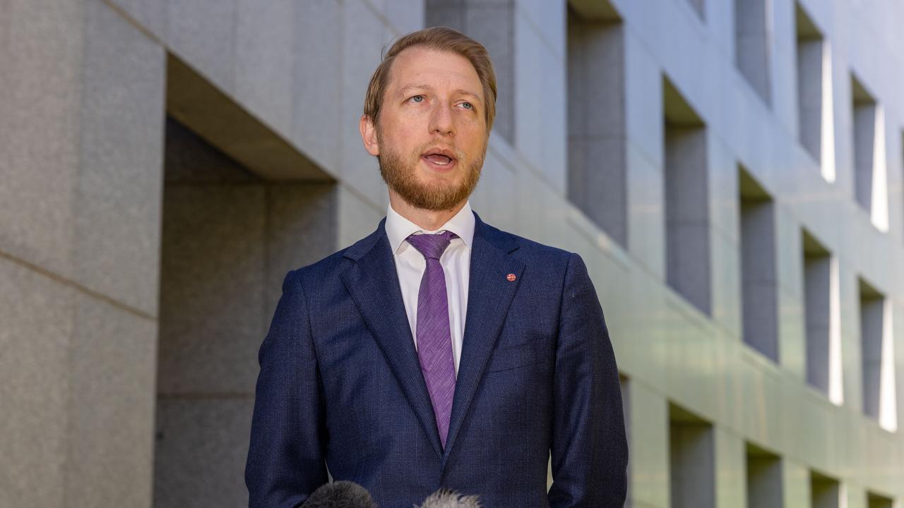 Opposition cybersecurity spokesman James Paterson has raised concern about TikTok on government devices. Picture: NCA NewsWire / Gary Ramage