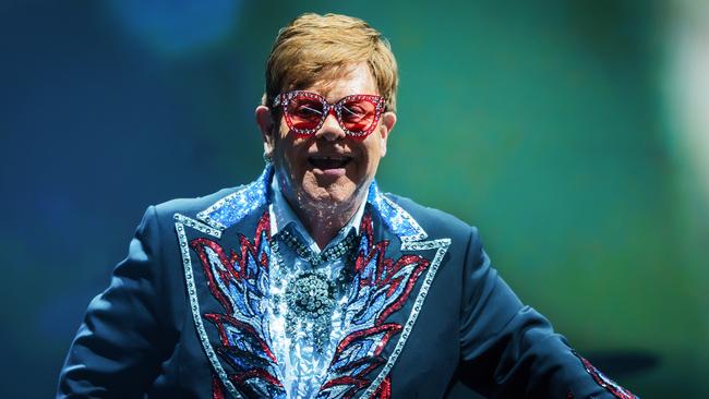 Elton John performs one of his many Australian shows at Rod Laver Arena. Picture: Luke Sutton