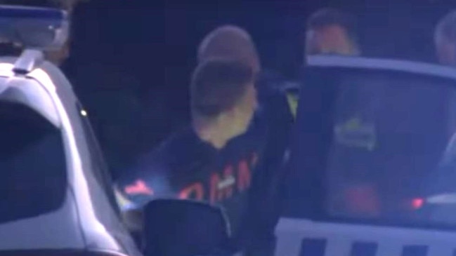 Scott Quilliam is facing five charges after he was arrested by police in relation to a series of incidents that allegedly occurred in the early hours of New Year’s Day. Picture: Channel 7.