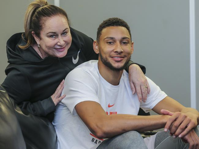 NBA star Ben Simmons back home with mum Julie Simmons. Picture: Wayne Taylor