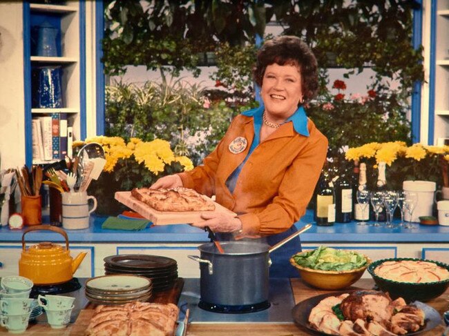 Julia Child At Counter With Tart – Julia Child And Company Photo Credit – Jim Scherer. Courtesy of Sony Pictures Classics