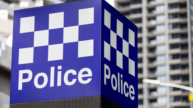 MELBOURNE, AUSTRALIA - NewsWire Photos - 22 AUGUST, 2024: A Victoria Police signage is seen on the streets of Melbourne. Picture: NewsWire / Diego Fedele