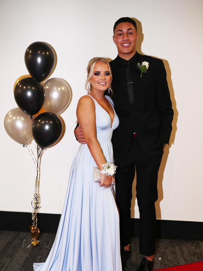 Lauren Hand and Robert Steele at Trinity Lutheran College formal at Gold Coast Convention and Exhibition Centre. Photograph : Jason O'Brien