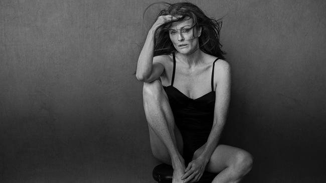 This year’s Pirelli calendar featured makeup-free women, like Julianne Moore, rather than nude ones. Picture: Peter Lindbergh