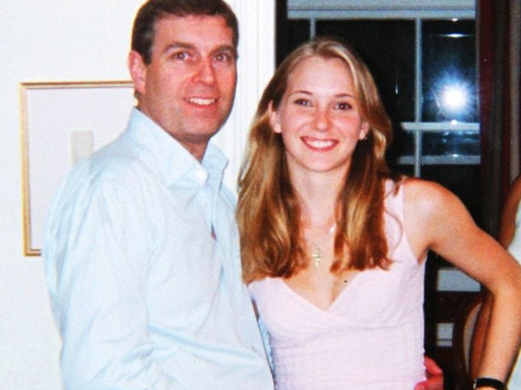 Prince Andrew and Virginia Giuffre, aged 17, at Ghislaine Maxwell’s townhouse in London in 2001. Picture: US District Court Southern District of Florida