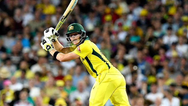 Steve Smith in action against England at the SCG.