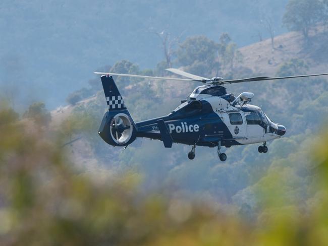 A Victoria Police helicopter was hit by a laser beam as it patrolled Melbourne’s north on April 17.