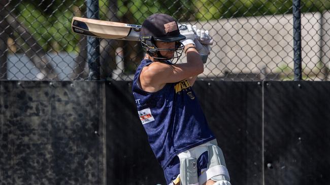 Greg Willows batting at McDonald Reserve. Picture: Brad Fleet