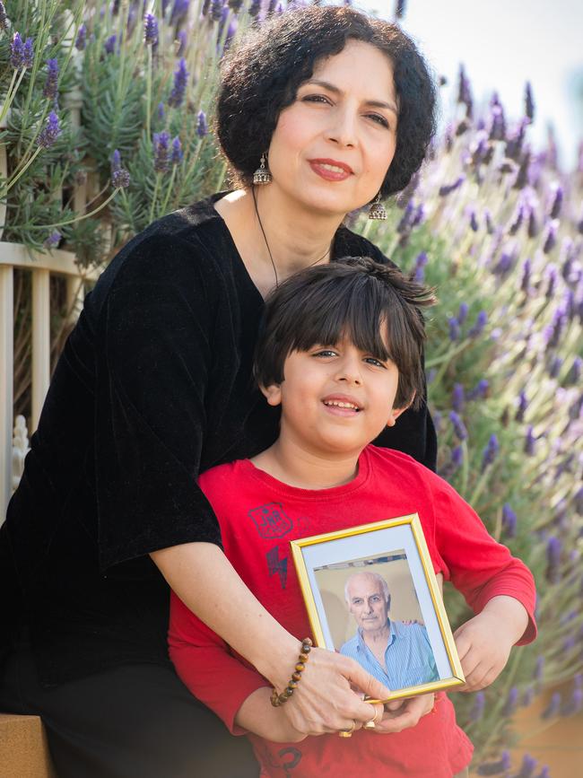 Haralambos Bakirtzidis’ daughter Athina with his grandson Harrison, 5. Picture: Jason Edwards