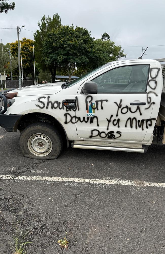 Police are investigating after an Isaac Regional Council vehicle was vandalised on December 13.