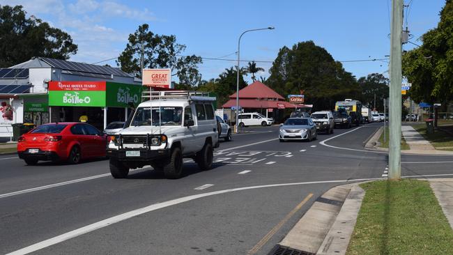 TIARO BYPASS: Heavy traffic travelling through Tiaro. Photo: Stuart Fast