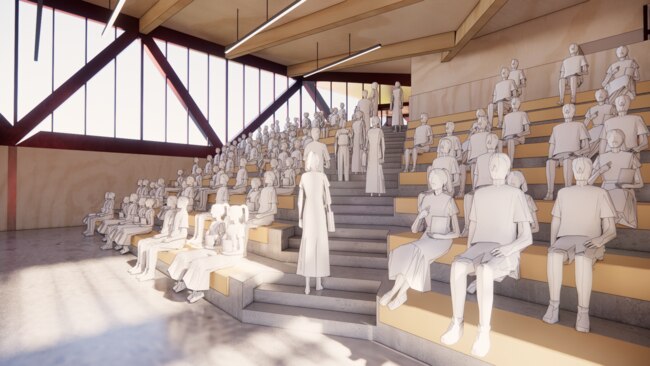 Concept design of the inside of Edmund Rice Learning Centre. Picture: Emmanuel College