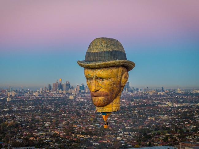 The balloon was modelled off the painter’s self-potrait. Picture: Jake Nowakowski