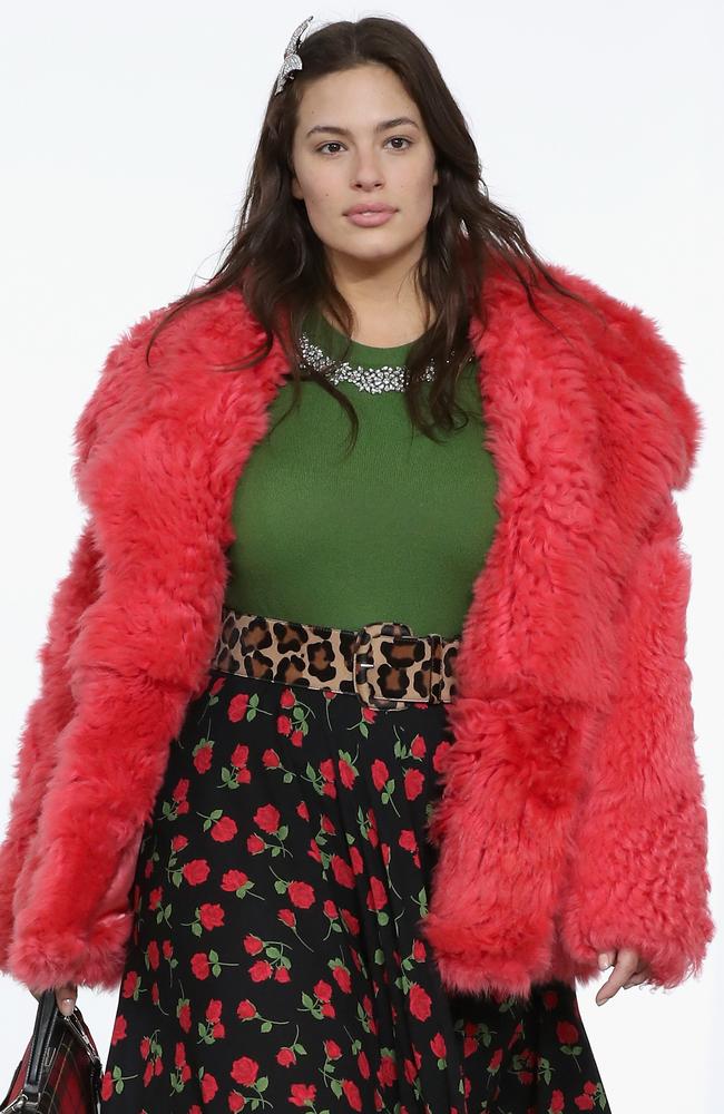 Animal and floral? Oh my. Clashing prints as worn by Ashley Graham. Picture: Getty Images