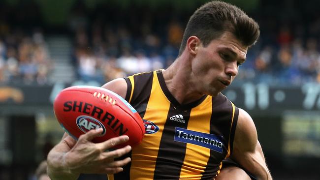 Hawks recruit Jaeger O'Meara hasn’t played since Round 6. Picture: Wayne Ludbey