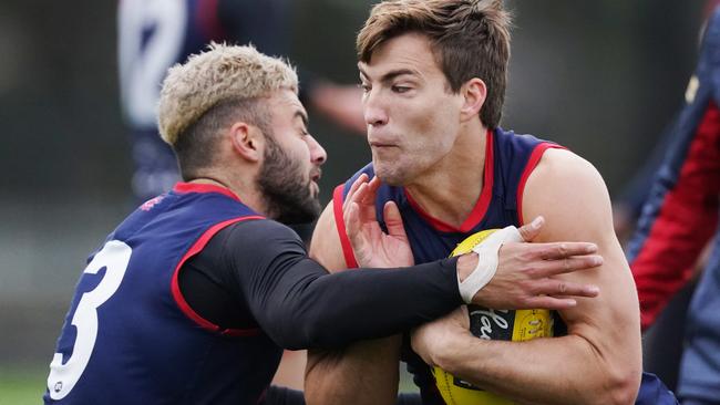 Can Jack Viney, right, ‘maintain the rage’ in 2020?. Picture: Michael Dodge/AAP