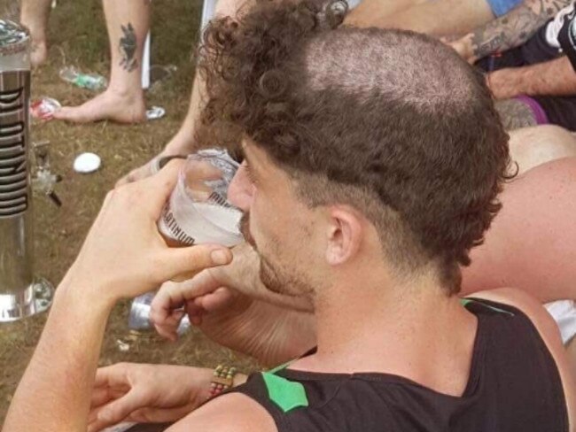 Tom Liberatore sporting his interesting haircut in the Asian Championships.