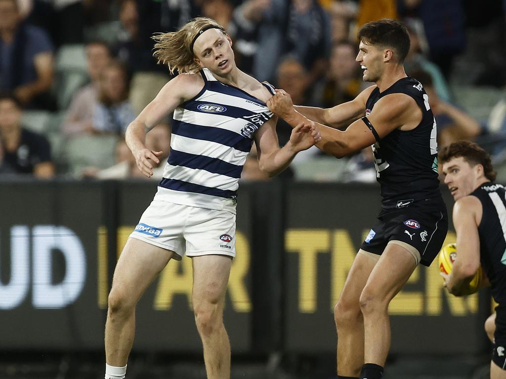 The Cats were pulled apart by the Blues. Picture: Daniel Pockett/Getty Images