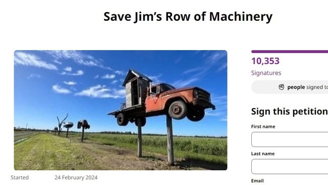 Locals raised a petition to save Jim Sauer's art installation after learning of the enforcement action.