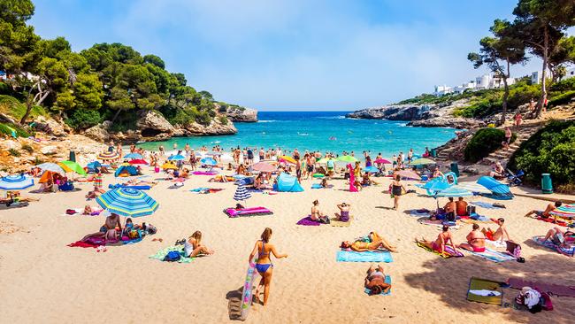 Cala Esmeralda Beach on the Spanish island of Mallorca.