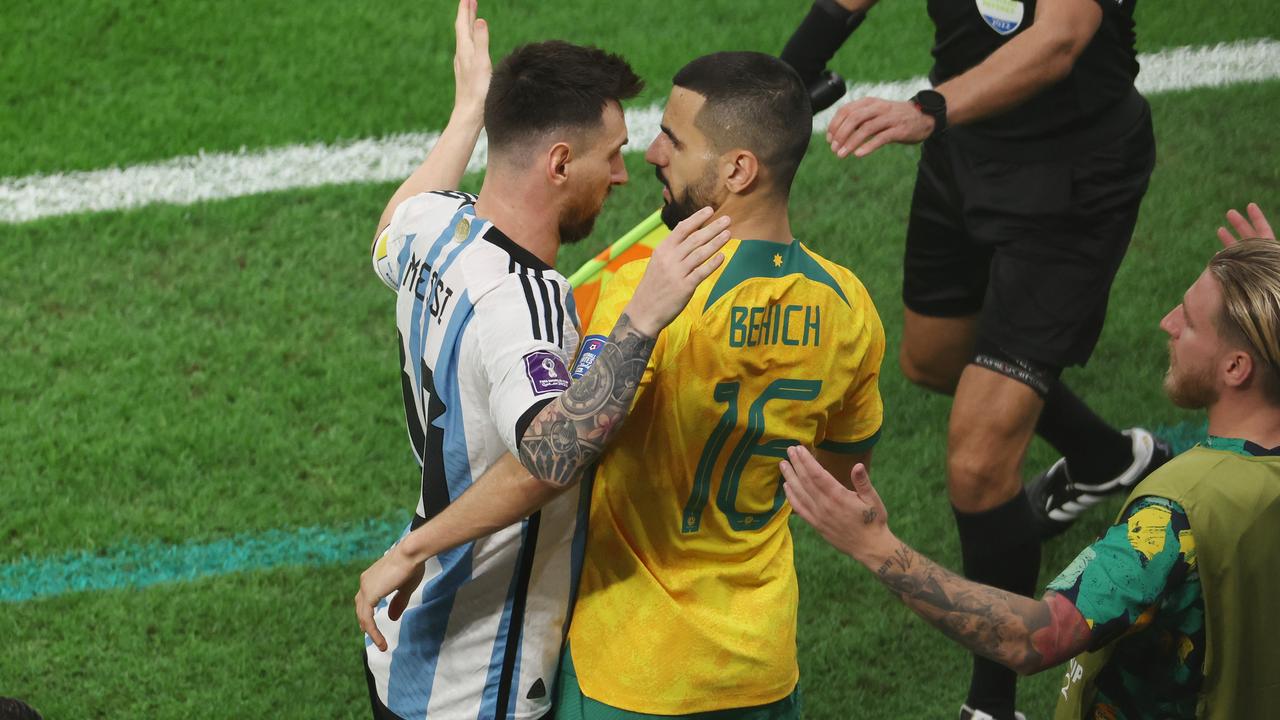 Lionel Messi hailed the physicality of the Socceroos. (Photo by Alexander Hassenstein/Getty Images)
