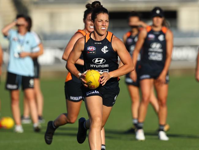 Carlton’s new co-captain Kerryn Harrington. Picture: KELLY DEFINA/GETTY IMAGES