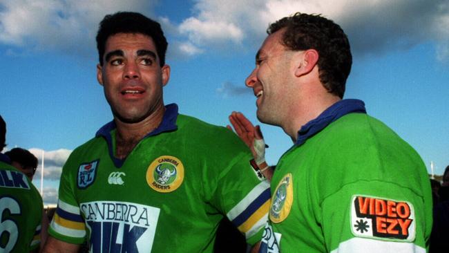 Mal Meninga and Ricky Stuart wore the great jersey many times.