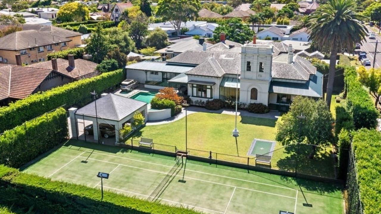 An aerial view of the property.